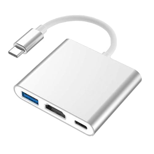 Image of Leloco USB C HDMI Adapter USB C to HDMI, 3 in 1 Adapter, 4K 30Hz, PD 100W, USB3.0 5Gbps, Compatible with Mobile Phones, Laptops, Tablets and Other Devices