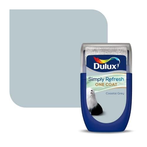 Image of Dulux Simply Refresh One Coat Tester Paint - Coastal Grey - 30ML
