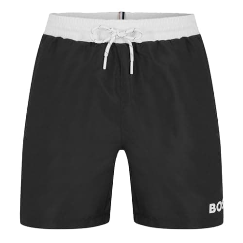 Image of BOSS Mens Swim Shorts Black/White XL