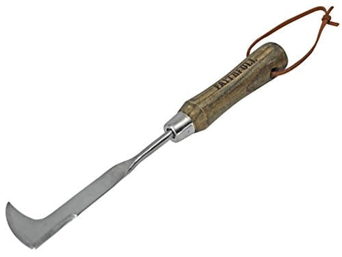 Image of Faithfull Prestige Stainless Steel Hand Patio Knife Weeder with Ash Handle