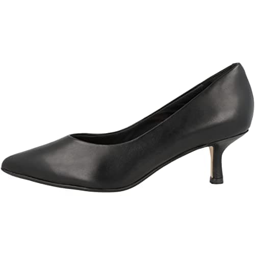 Image of Clarks Women's Laina Rae Closed Toe Pumps, Black Black Leather, 4 UK