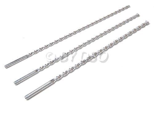 Image of Amtech Professional Quality 3 Pc Long Masonry Drill Bit Set AMF2800 - Sizes: 8mm, 10mm, 12mm High-Performance Tools for Drilling Concrete, Brick, and Durable Carbide Tips for Precision and Longevity