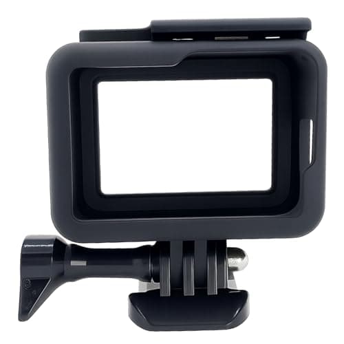 Image of Vidsmow Frame Mount Compatible with GoPro Hero 7/6/5 (2018), Black Action Camera Protective Housing Case with Quick Release Bracket, Top Open Design, Compatible with USB-C and HDMI Ports