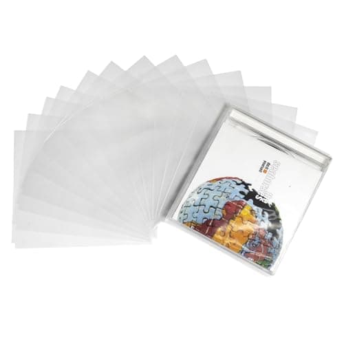 Image of 50 PCS CD/DVD Outer Sleeves 3 Mil Plastic Clear Dustproof Antistatic Suitable for Storage and Protection CD and DVD