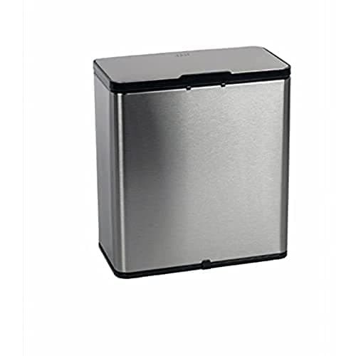 Image of Addis Food Waste Compost Recycler Caddy Easy Hang with Lifting lid, Stainless Steel, 7 Litre, 518721