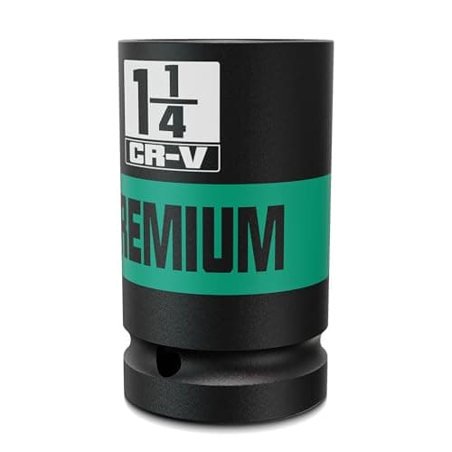 Image of KIRXST 1-1/4 inch 3/4" Drive Impact Socket, SAE Axle Nut Sockets, Thicker Jumbo Sockets, 6 Point, Cr-V, Vehicle and Apparatus Maintenance