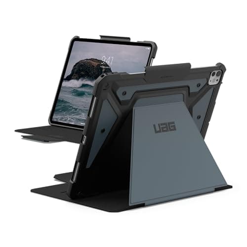 Image of URBAN ARMOR GEAR UAG Designed for iPad Pro 13" Case M5 2025 8th Gen, M4 2024 7th Gen A3360 A3361 A3362, Adjustable Multi-Angle Stand Pencil Holder Auto Sleep/Wake Folio Cover, Metropolis SE Cloud Blue