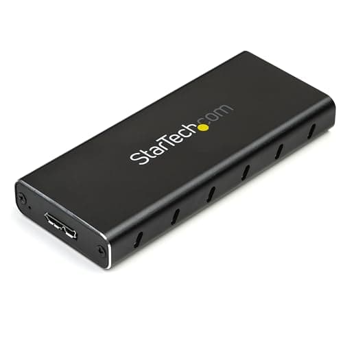 Image of StarTech.com M.2 SSD Enclosure for M.2 SATA SSDs - USB 3.1 (10Gbps) with USB-C Cable - External Enclosure for USB-C Host - Aluminum (SM21BMU31C3)
