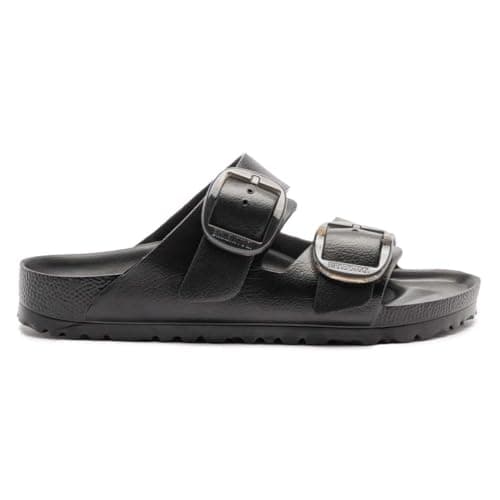Image of BIRKENSTOCK Arizona Big Buckle EVA Sandal, Black, 39 EU Narrow, Waterproof, Ultra-Light, Made in Germany