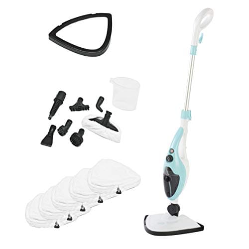 Image of 10 in 1 1500W Neo® Hot Steam Mop Cleaner Floor Carpet Window Washer Hand Steamer with 5 Pads (Blue)