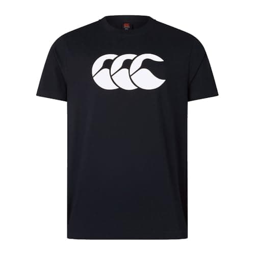 Image of Canterbury Mens Logo Crew Neck Short-Sleeved T-Shirt Black/White XXL