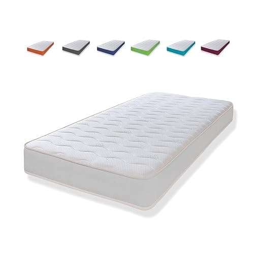Image of eXtreme comfort ltd Cooltouch Colours White Small Single Mattress - 75x190cm, 18cm deep. Memory Foam and Coil Spring Hybrid, Plush Comfort, UK Made Mattress in a Box