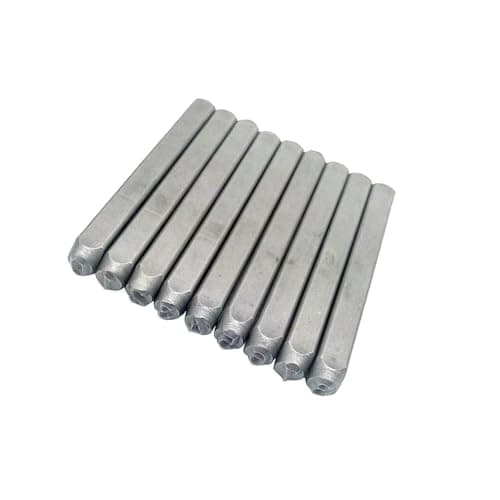 Image of TWISAXC Letter Stamp Steel Number Punch Unique 9-Piece Crafting Set Durable Tools For Stamping On Leather Wood Metal Projects Soft Metal Punch Mini Letter Number, 8mm