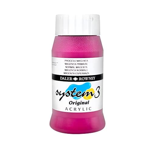 Image of Daler-Rowney System3 Acrylic Paint, Plastic Pot, 16.91oz - 500 ml, Process Magenta