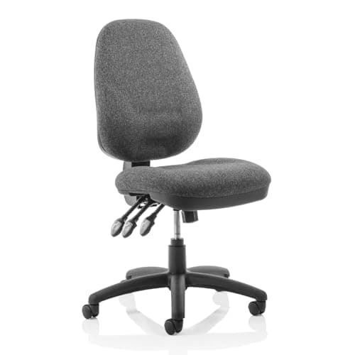 Image of Dynamic OP000040 Eclipse XL III Lever Task Operator Chair Without Arms - Charcoal None Matching Bespoke Colour Charcoal Fabric
