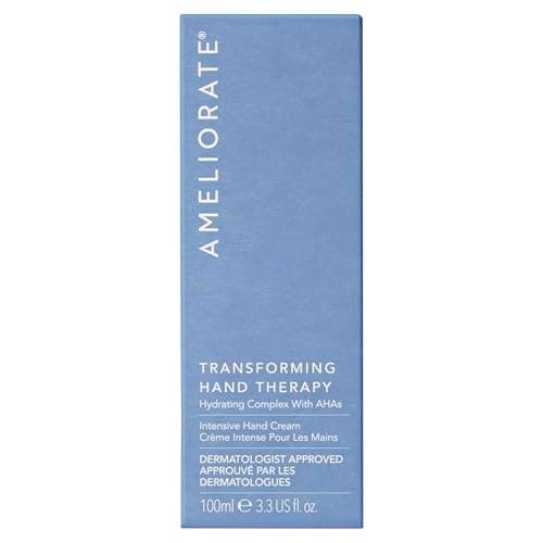 Image of AMELIORATE Transforming Hand Therapy 100ml for Dry, Cracked Hands & Cuticles | Exfoliating Cream with Lactic Acid (AHA) & Shea Butter | 12-Hour Hydration | Dermatologist Approved