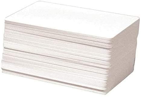 Image of * Bulk Purchase * Blank White PVC Plastic ID Cards for Magicard, Evolis, Zebra, Smart, Javelin, Fargo, Datacard Badge Printers - by PAC Supplies Global Ltd (500)