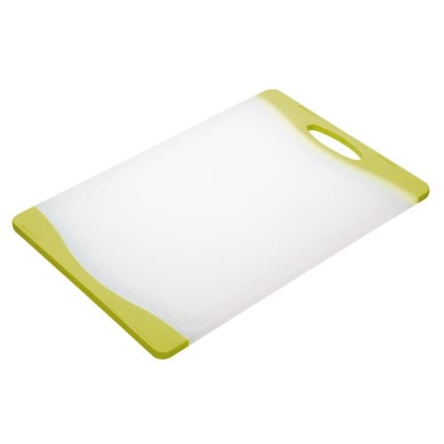 Image of Colourworks Polyethylene Reversible Cutting Board, Non Stick Non Slip Food Chopping Mat, 36.5 x 25 cm – White/Green