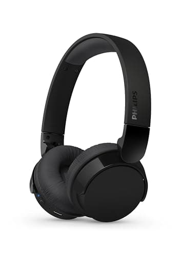 Image of Philips TAH3209BK Lightweight On Ear Wireless Bluetooth Headphones with Passive Noise Isolation - 25 Hours Play Time, Natural Sound, Clear Calls, Dynamic Bass, 2 Hours USB-C Charging - Black