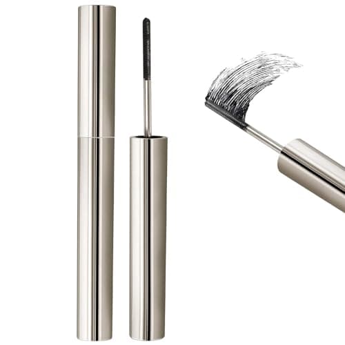 Image of Black Iron Wand Mascara - Volumizing & Lengthening, 3D Curling Wand for False Lash Effect, Smudge-Proof Waterproof Formula, Long-Lasting Eyelash Volume and Length Makeup (1PCS)