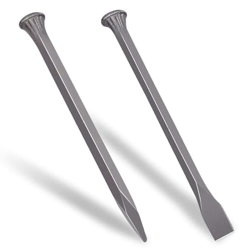 Image of 2 Piece Cold Chisel Set, 25cm Heavy Duty Cold Stone Chisels Concrete Chisel Made with Carbon Steel for Cutting Stone Masonry Granite Mortar Cement Cement