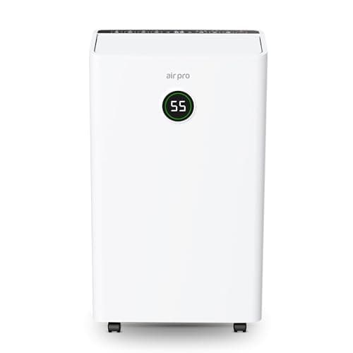 Image of Air Pro 16L/Day Digital Dehumidifier - Large 5.5L Tank, Sleep Mode, 24H Timer Laundry Drying, Bedroom, Basement, Garage & Kitchen - Portable Electric Mould, Damp and Condensation Remover