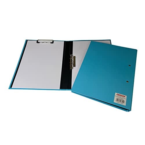Image of Janrax Light Blue A4 Clipboard Document Clamp File Folder – Fold-Open Laminated Board with Metal Clip and Clamp