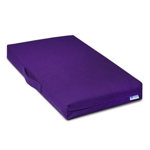 Image of Yogan Kneeling Pad/Head Cushion (2") for Yoga/Pilates/Gardening/Work | Organic Cotton Outer Cover (Removable & Washable) | Inner Cover with Recycled Fiber Filling | 43x27x5cm (Royal Purple)