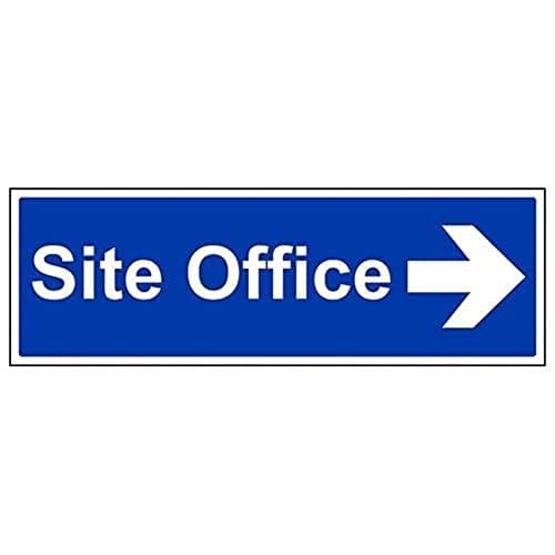 Image of V Safety Site Office, Arrow Right Sign - 450mm x 150mm - 2mm Rigid Plastic