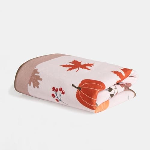 Image of OHS Autumn Hand Towels for Bathroom 2 Pack, Ultra Soft Fade Resistant Autumn Gonk Hand Towels Quick Dry Hotel Spa Quality Pumpkin Bathroom Towel for Daily Use, Natural - 50 x 80cm
