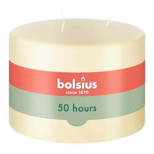 Image of BOLSIUS Large 3 wick Candle, 10 x 15 cm , "Ivory" 103618810105