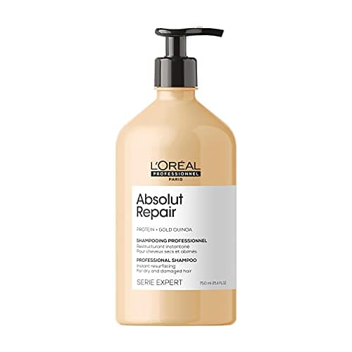 Image of L’Oréal Professionnel | Shampoo, With Protein And Gold Quinoa for Dry And Damaged Hair, Serie Expert Absolut Repair, 750 ml