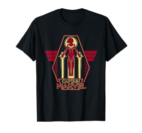 Image of Marvel Captain Marvel Airborne Carol Danvers T-Shirt T-Shirt