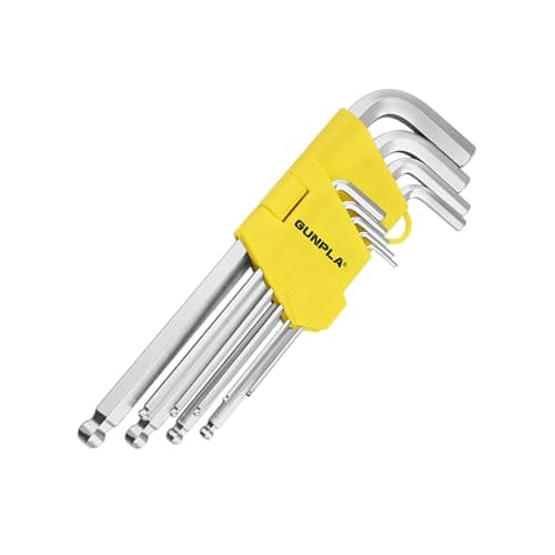 Image of Gunpla Long Arm Ball Point Allen Hex Key Wrench Ball End Hex Key Set, 9-Piece, 1.5-10mm for Home Use and DIY