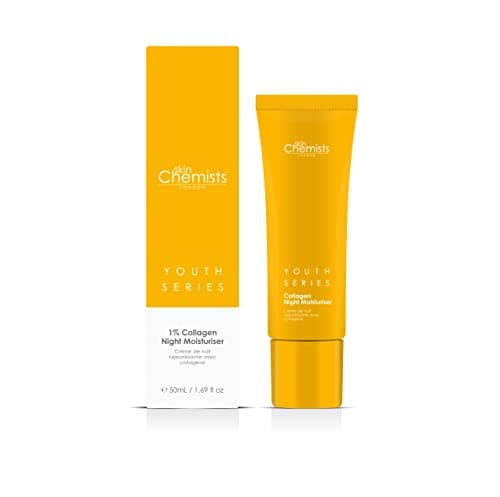 Image of Skin Chemists Collagen Anti Aging Night Moisturiser | Anti Aging Skin Care Face Moisturiser Cream Enriched with Plant-Based Collagen, Marine Amino Acids & Coconut Oil - Daily Anti Aging Skin care 50ml
