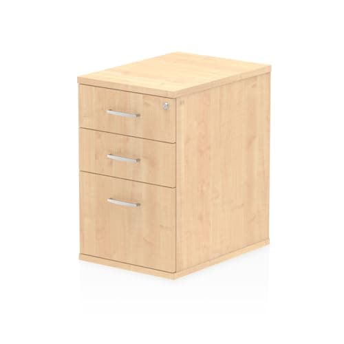 Image of Mr Office Impulse Desk High Pedestal 600mm deep, Maple