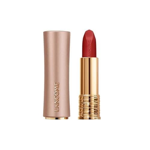 Image of Lancôme L'Absolu Rouge Intimatte Velvet Matte Lipstick, Soft-Blur Finish, Ceramide & Rose Extract, Precise Bullet, Comfortable Wear & Luxurious Jewel-Like Case, Shade: 289 French Peluche, 3.4g