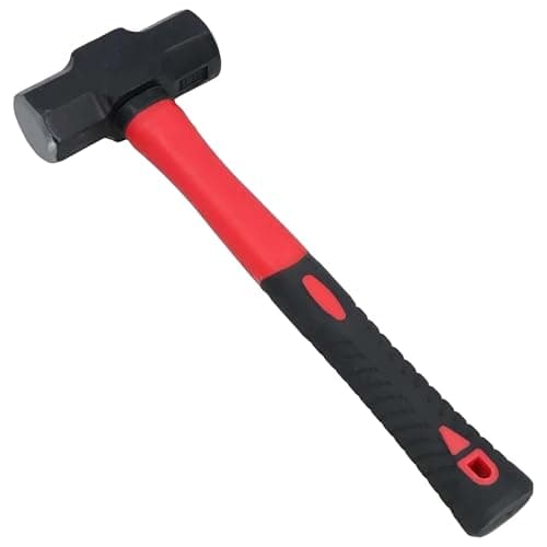 Image of Dunnet Tools 3lb Mini Lump Sledge Hammer | Heavy Duty hammer with Fibreglass Handle & TPR Rubber Grip | Small Demolition Tool for Metal, Brick, Wood, Concrete | DIY & Construction Hand Tools for Men