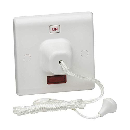 Image of Knightsbridge SN8310N White 45A Pull Cord Switch,Double Pole