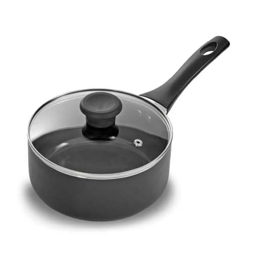 Image of Blackmoor Saucepan with Tempered Glass Lid/Ceramic Non-Stick, PFAS-Free, All Hob Types Including Induction/Essentials Range (18cm Saucepan)