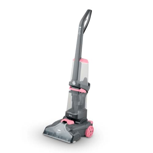 Image of Swan SC17321QOC TV’s Queen of Clean Carpet Washer with Vibrating Wide Bristle Bar, Extension Hose and 250ml Carpet Cleaner Solution, 2.1L, Pink