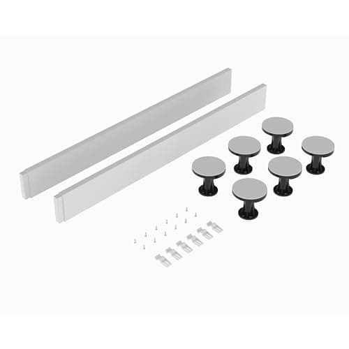 Image of Balterley Shower Tray Riser Kit, 2 White Panels, 6 Pack of Legs, Clips & Screws, Leg Set & Plinth Kit for 700mm to 900mm Square & Rectangular Trays, Shower Tray Plinth & Legs - 1000 x 105mm (White)