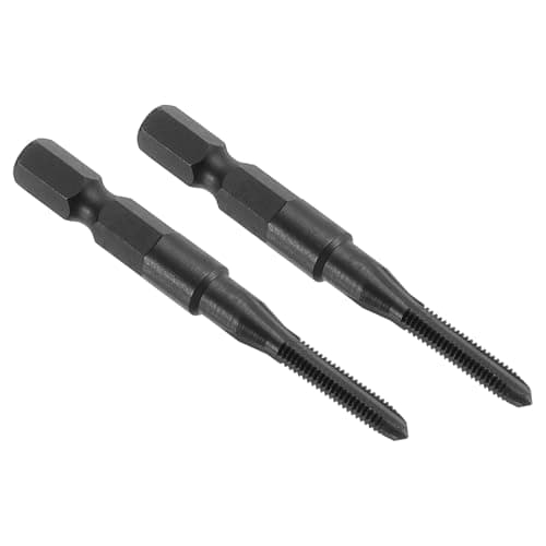 Image of sourcing map 2pcs Straight Flute Thread Tap, M4 x 0.7 Metric Thread 1/4" Hex Shank Screw Threading Tapping Tool Thread Milling Machine Taps, High-Speed Steel 6542 (HSS 6542)