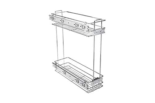 Image of GTV Pull Out Wire Storage Basket for Kitchen Unit in various sizes (Cabinet size: 300mm, Silver)
