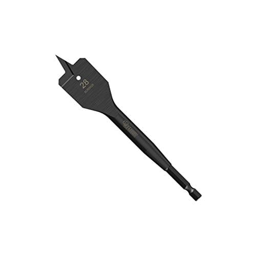 Image of 1 x SabreCut SCRIW28_1 28mm x 152mm Impact Rated Flat Wood Spade Bit for Softwood Hardwood Chipboard