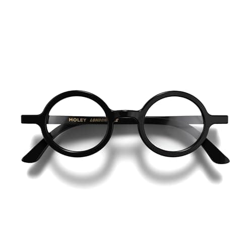 Image of LONDON MOLE® Moley blue light blocking glasses | Cool round shaped blue blockers | Anti eyestrain for screens | Men’s Women’s Unisex | Spring hinges