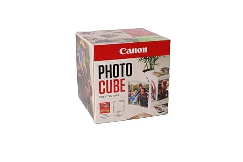 Image of Canon Photo Cube Creative Pack (Blue) - PP-201 5x5” Photo Paper Plus Glossy II (40 Sheets) + Photo Frame - Compatible with Canon PIXMA Printers