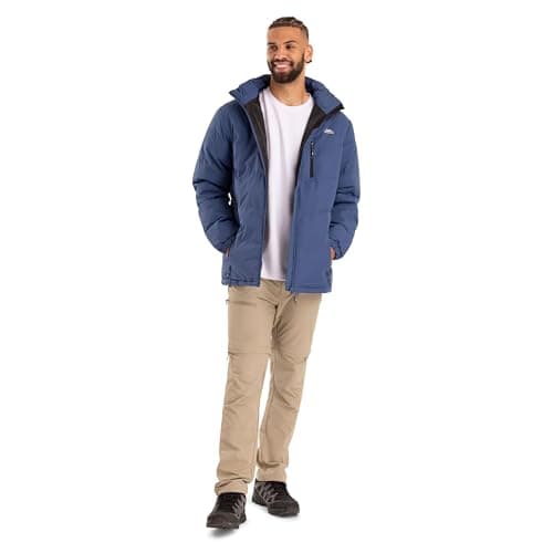 Image of Trespass Men's Padded Jacket Blustery - Casual Winter Casual Jaket, Drawcord Hem, Adjustable Zip-Off Hood, Elasticated Cuffs, Low Profile Zips, Waterproof, Windproof