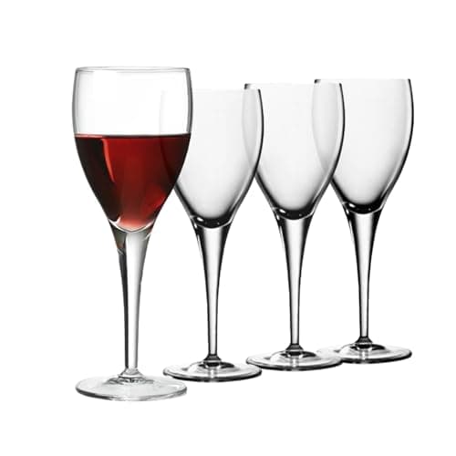 Image of Luigi Bormioli Wine Glasses Set of 4 - Michelangelo Crystal Wine Glasses 235ml, Ultra Clear and Durable Dishwasher Safe Glassware with Titanium Reinforced Stems, Gift Box Included, Made In Italy