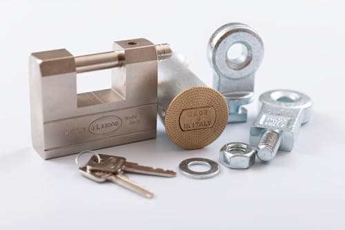 Image of ILS 90mm Heavy Duty Roller Shutter Door Ground Locking Unit and ILS 2000 Padlock Kit | Additional Ground Anchor Security for Roller Shutter Doors on Garages and Lockup Units